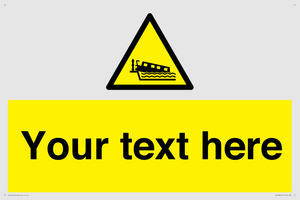 Custom warning grounding narrow boat on lock cill